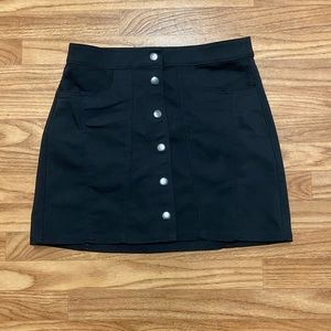 EXPRESS- Black Button Down Mini Skirt Size 8